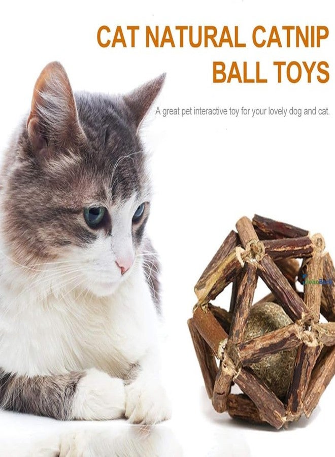 BohoBark Catnip Toys, Natural Rattan Sticks Catnip Balls and Bell Balls, Indoor Sounding MolarToys, Teeth Cleaning Chew Toys (1 pcs) - Image 4